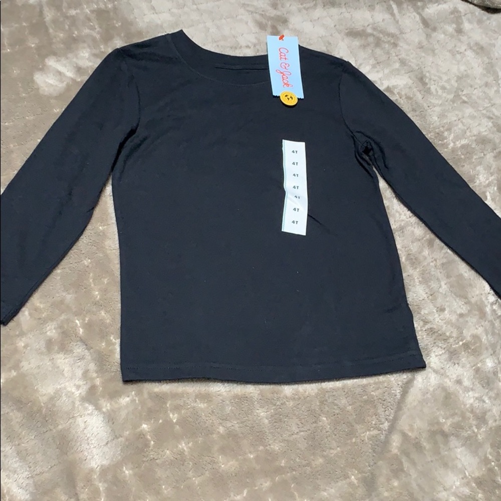 🔥Cat & Jack toddler boys long sleeve black shirt